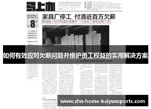 如何有效应对欠薪问题并维护员工权益的实用解决方案