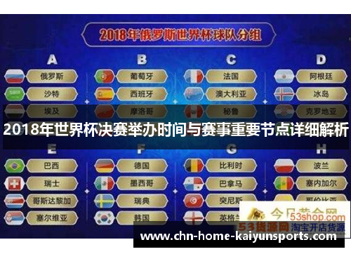 2018年世界杯决赛举办时间与赛事重要节点详细解析