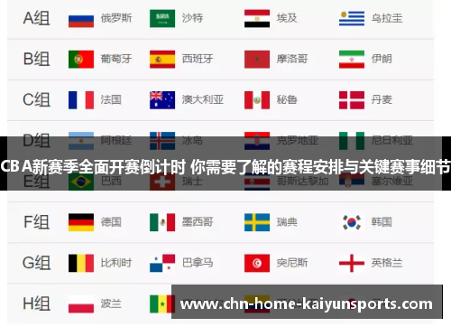 CBA新赛季全面开赛倒计时 你需要了解的赛程安排与关键赛事细节