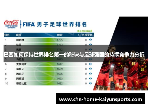 巴西如何保持世界排名第一的秘诀与足球强国的持续竞争力分析