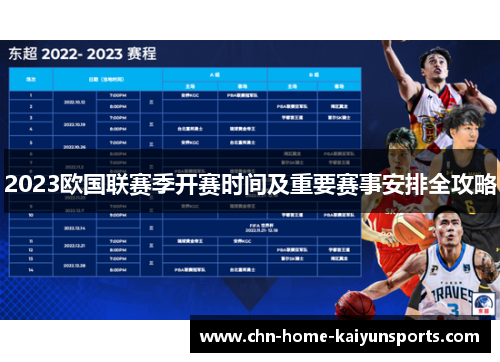 2023欧国联赛季开赛时间及重要赛事安排全攻略